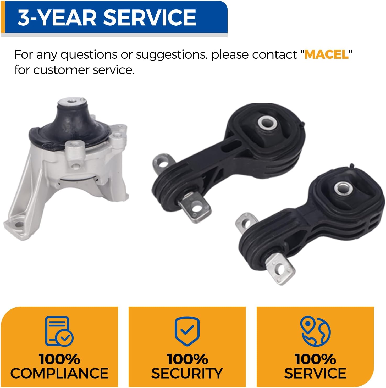 3PCS Engine Mount Fit for Honda CR-V 2007-2011,Replace#A4595 A4536 A4535