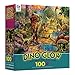 Ceaco - Dino Glow - Glow in The Dark - Dino Landscape - 100 Piece Jigsaw Puzzle