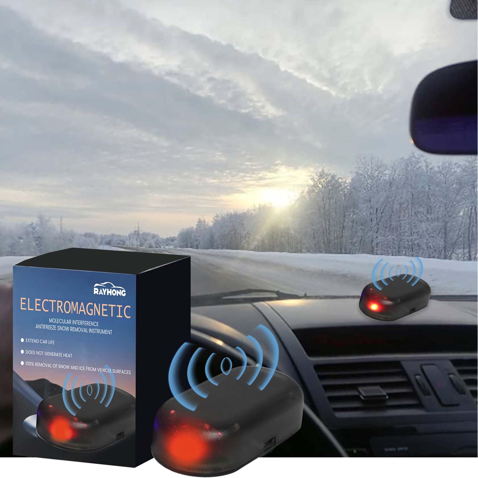 Lot De 3 Appareils Anti-gel électromagnétiques Pour Voiture - Alimentation USB/solaire, Sans Produits Chimiques