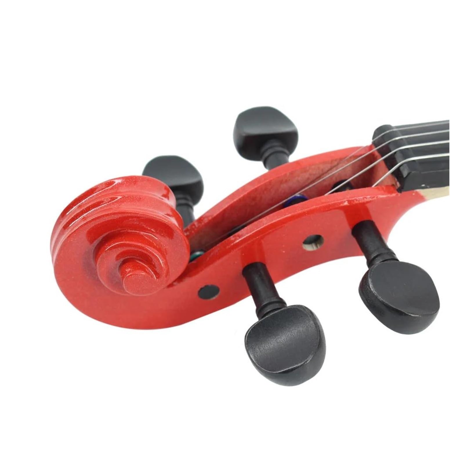 Violín Acústico Rojo 3/4 Para Principiantes Con Estuche Arco Hombrera Sordina Y Cuerdas Instrumento De Violín