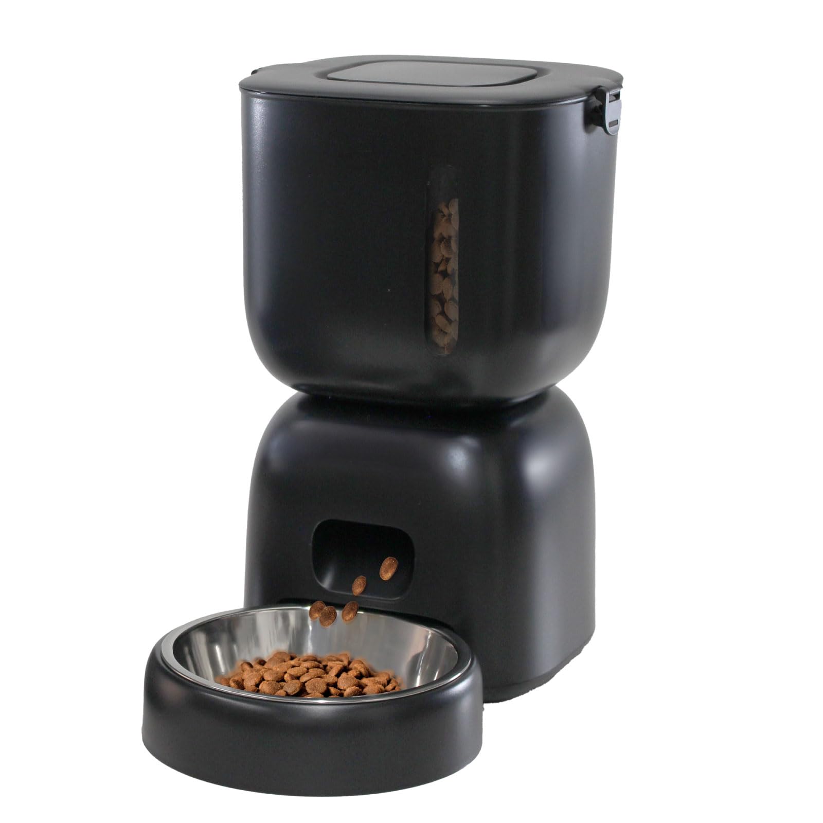Amazon | penefa 自動給餌器 猫 中型 小型犬用 ブラック タイマー 機能