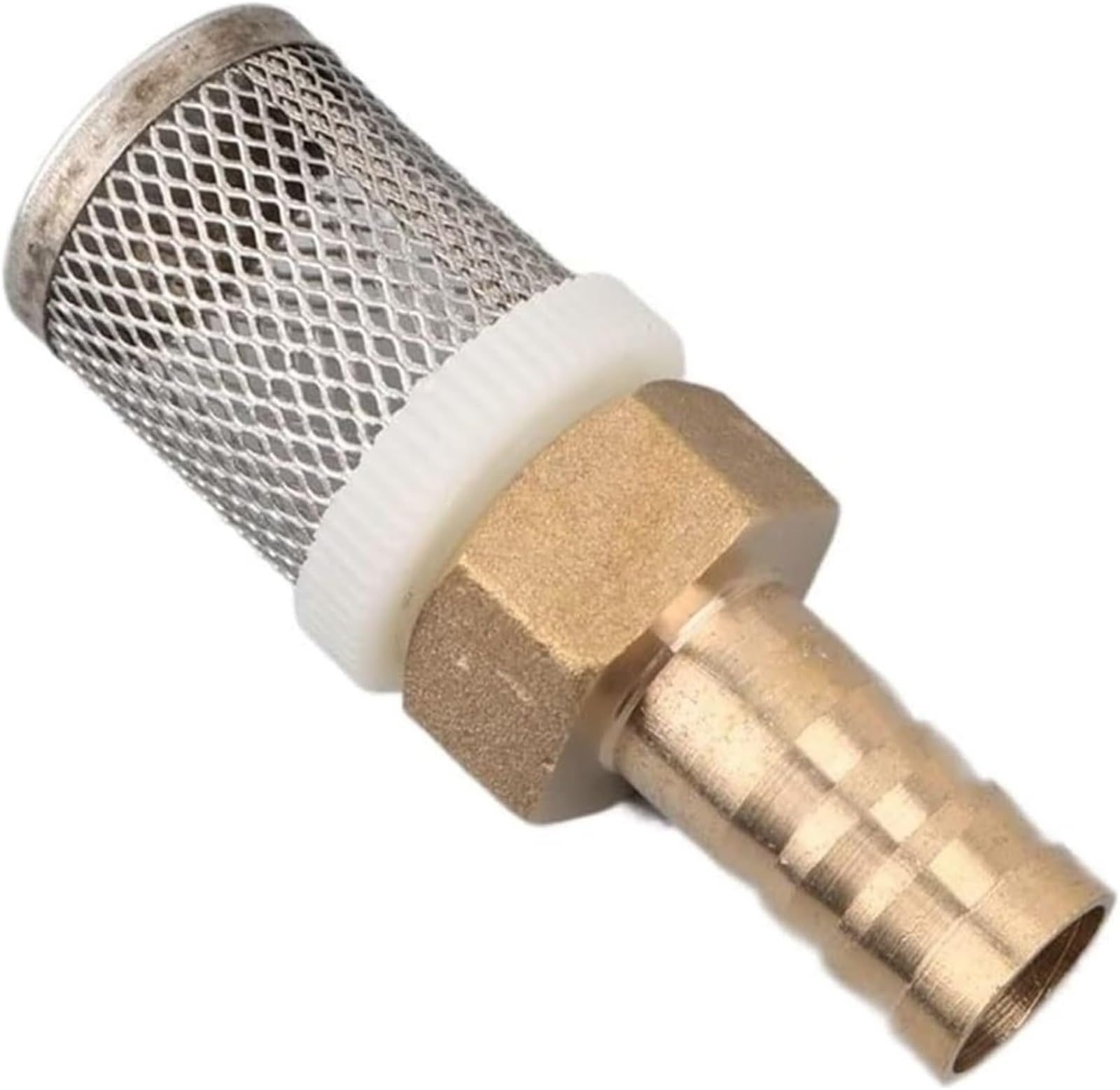 Filtro de malla para manguera con racor, Manguera de filtro bomba agua, 6-19mm, latón, acero inoxidable, for lavadora a presión, lavado coches, jardín(19mm)