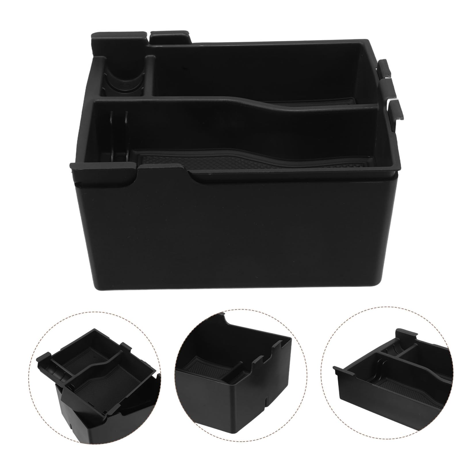 Organizer Box per Bracciolo Auto Compatibile con 22+ Modelli Doppio Livello in Abs Resistente Vassoio Portaoggetti Consolle Centrale per Viaggi e Commuting Contenitore