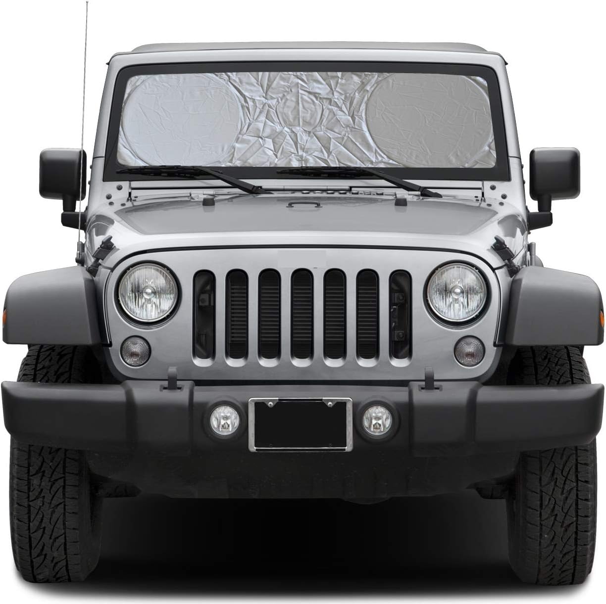 Windshield Sun Shade SUV Car Size Chart with Your Vehicle Universal Quality-210T Keep Vehicle Accessories Cool UV Sun and Heat Reflector Sunshade (XS(not for Most Vehicles))