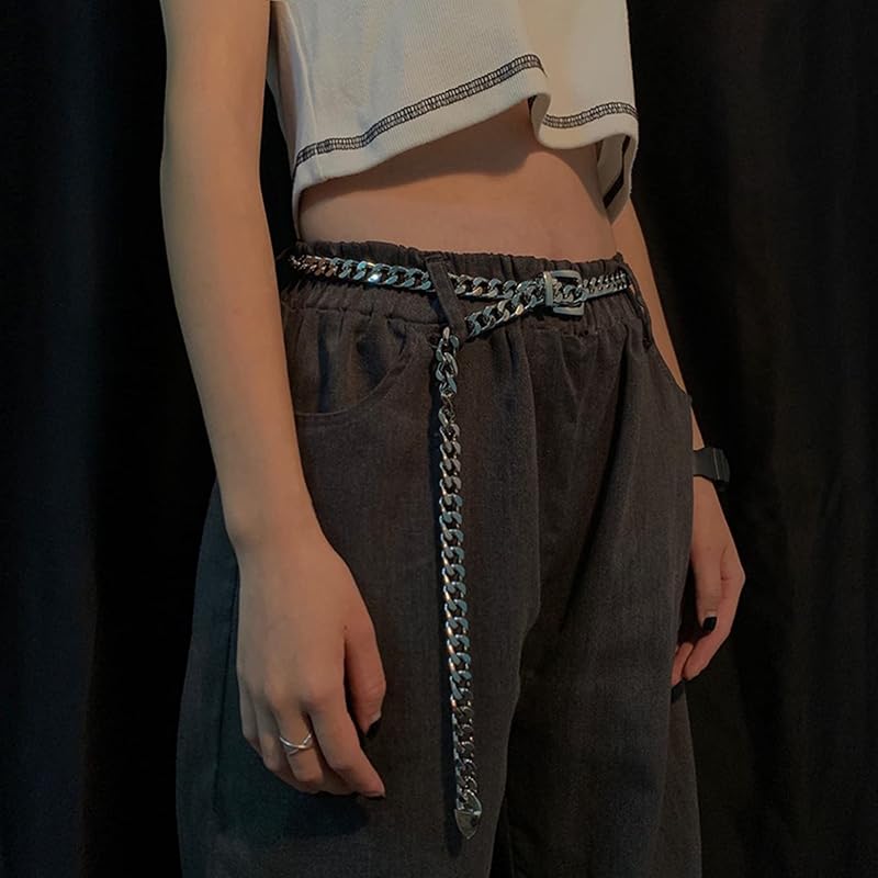 AABDTYYD Női Fém Deréklánc - Arany Vintage Övlánc Állítható Csattal, Elegáns Ruha Öv és Testlánc Divatos Kiegészítő
