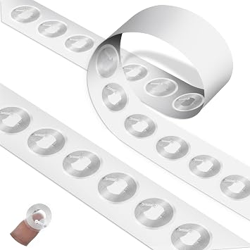50 Pcs NFC Tags Sticker with NTAG213 Chip Round NFC Stickers Adhesive Labels Transparent RFID Tags Rewritable 144 Bytes Memory Suitable for All NFC-Enabled Devices and Smartphones Round