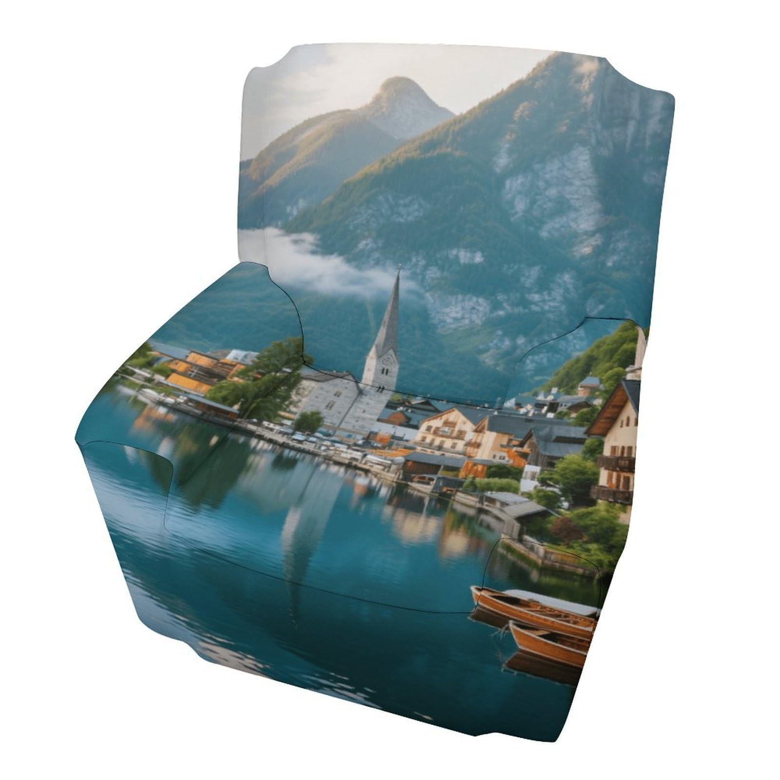Fekiloot Style Hallstatt Lakeside Town Couch Cover Sofa Cover Sofa Slipcover