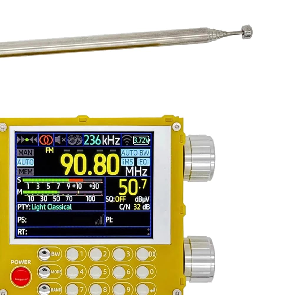 Upgrade DP-666 TEF6686 Radio récepteur à bande complète haute sensibilité avec antenne Noir