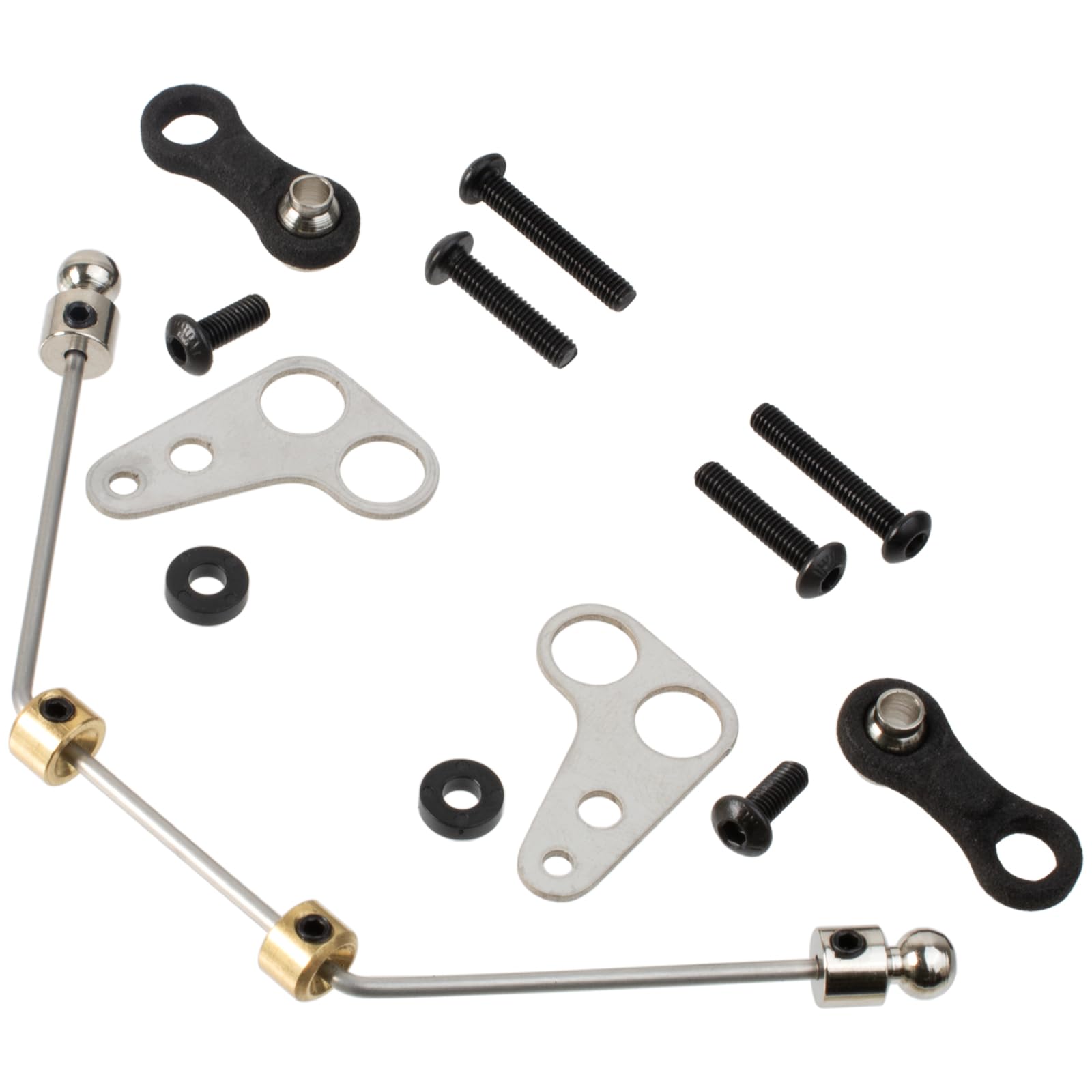 HobbyMarking Stainless Steels Front Stabilizer Rod Set for Tamiya BB-01 Chassis BBX 1/10 Buggy Racing Car Upgrade Parts