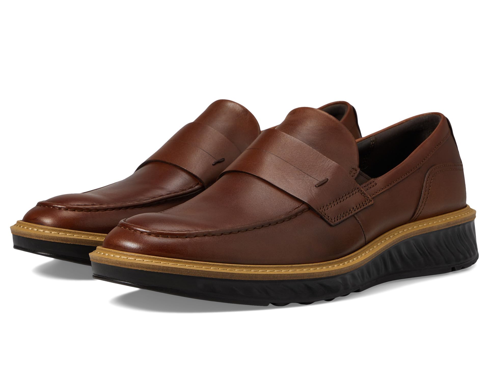 ECCO Men's St.1 Hybrid Penny Loafer, Cognac, 10-10.5