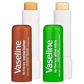Vaseline Lip Therapy Variety 4-Pack - Cocoa Butter + Aloe Vera Moisturizing Lip Balm with Vitamin E, 0.16 Oz Ea