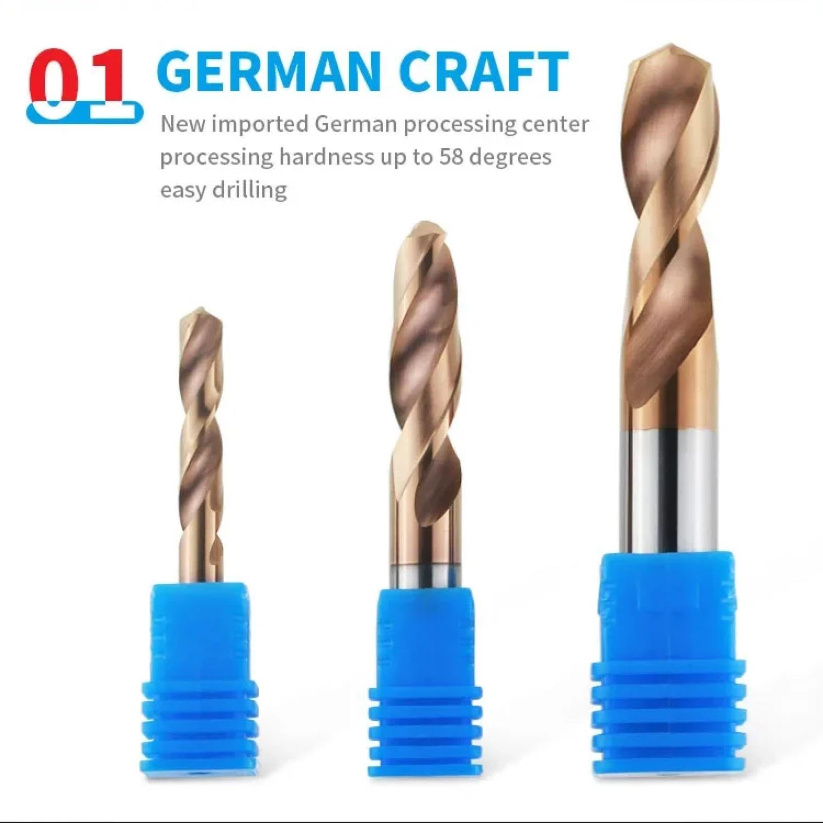 Punte da trapano in carburo di tungsteno Hrc55° Punte per metallo per tornio CNC Foratura in acciaio inossidabile Utensile per lavorazione di metalli duri 0,5-20,0 mm (9,2 mm)