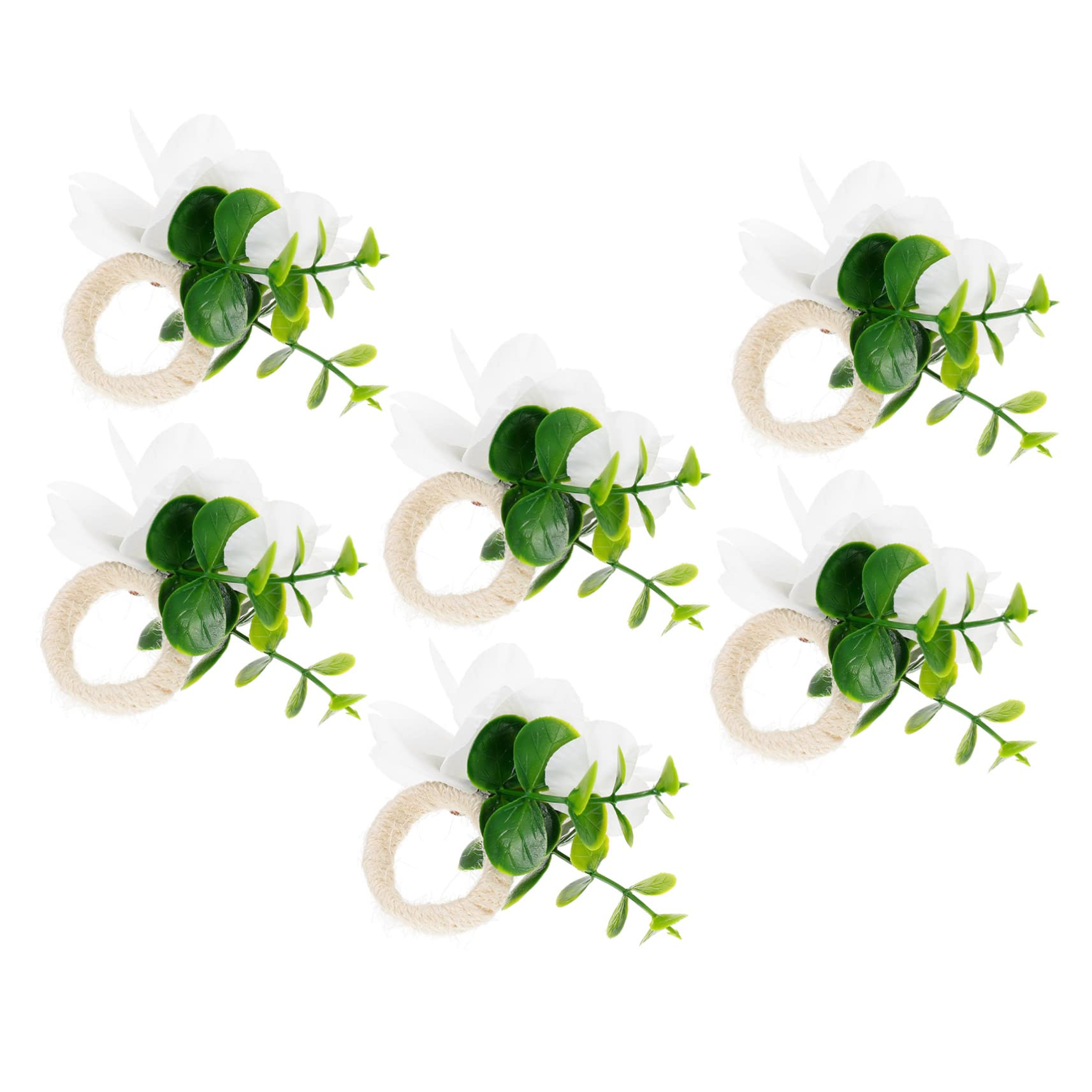 BESTonZON 12pezzi Anelli Portatovaglioli Decorativi Con Fiori Artificiali Eleganti Anelli Per Tovagliolo Per Ristoranti e Decorazioni Tavola