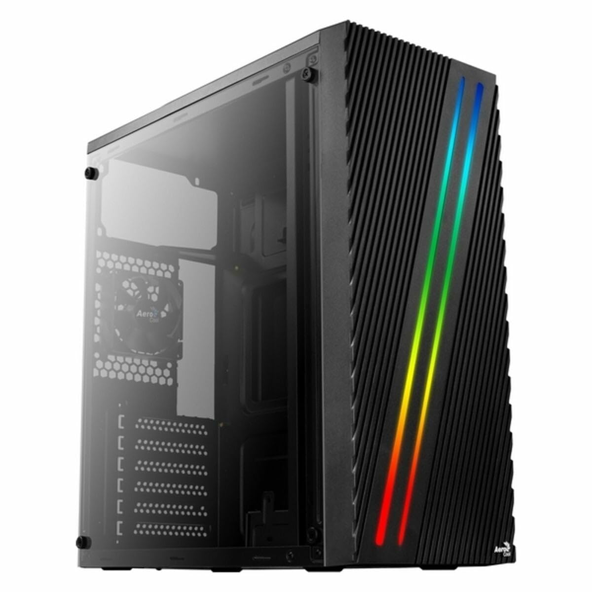 AeroCool Boîtier ATX Semi-Tour Streak RGB USB 3.0 Noir