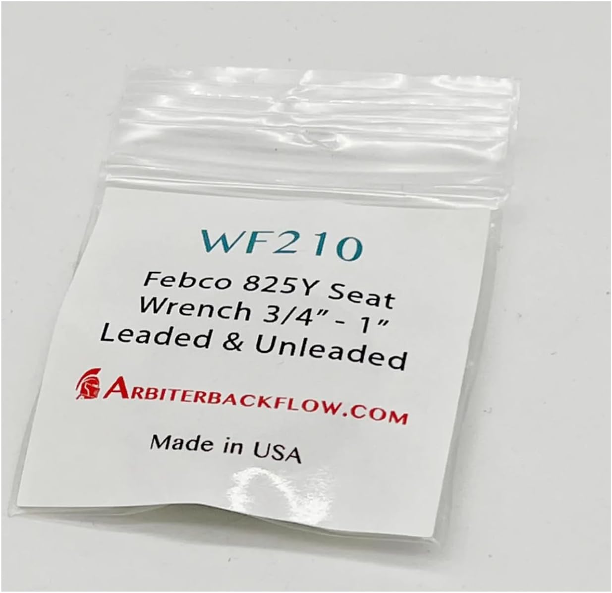 Arbiter WF210. A stainless steel seat wrench for removing and installing the seats in 3/4" to 1-1/4" model 825Y, 825LF, 805YR & 805YB backflow prevention assemblies