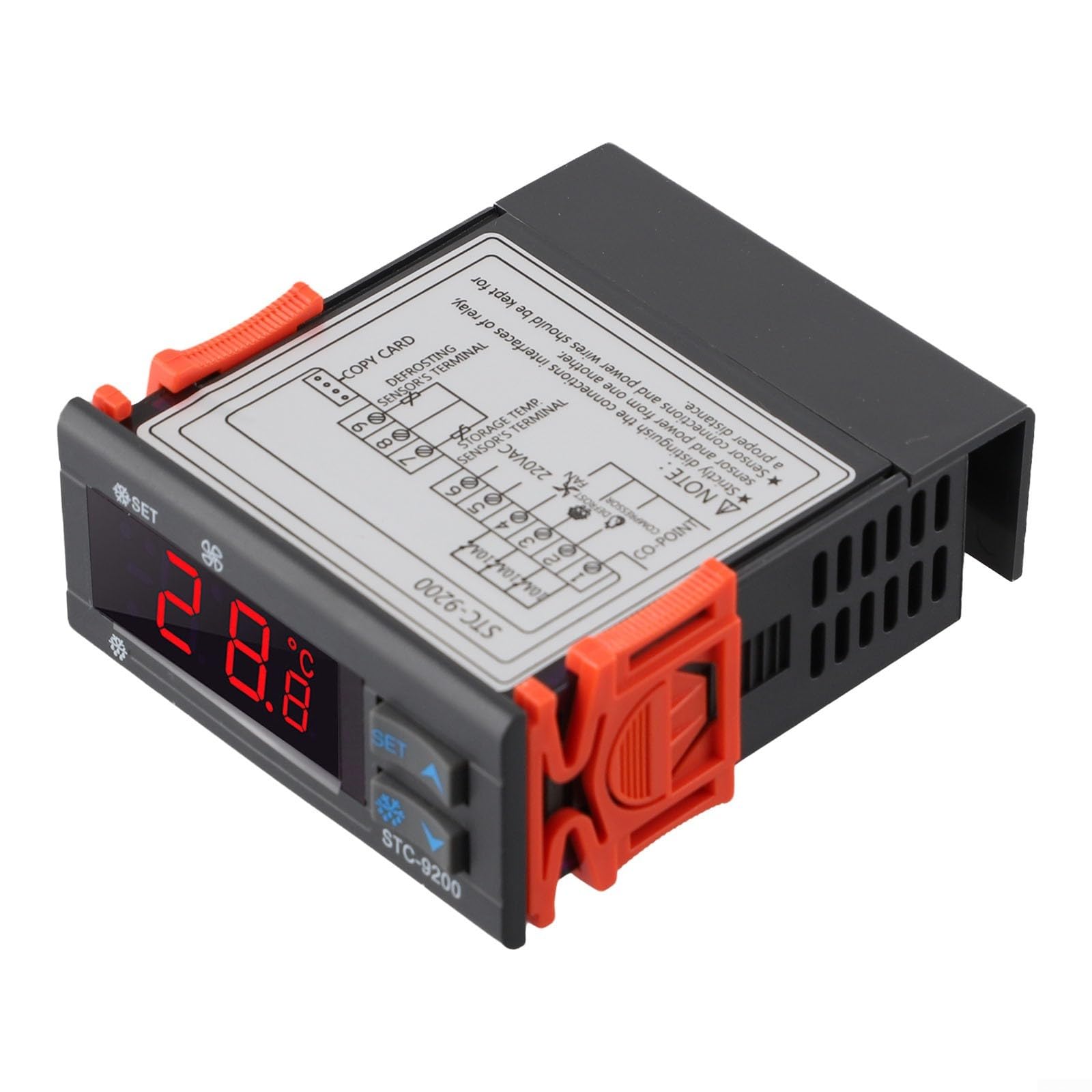 STC 9200 Termostato electrónico, controlador de ventilador de descongelación de refrigeración, gestión de almacenamiento en frío, funcionamiento del congelador, medición de temperatura