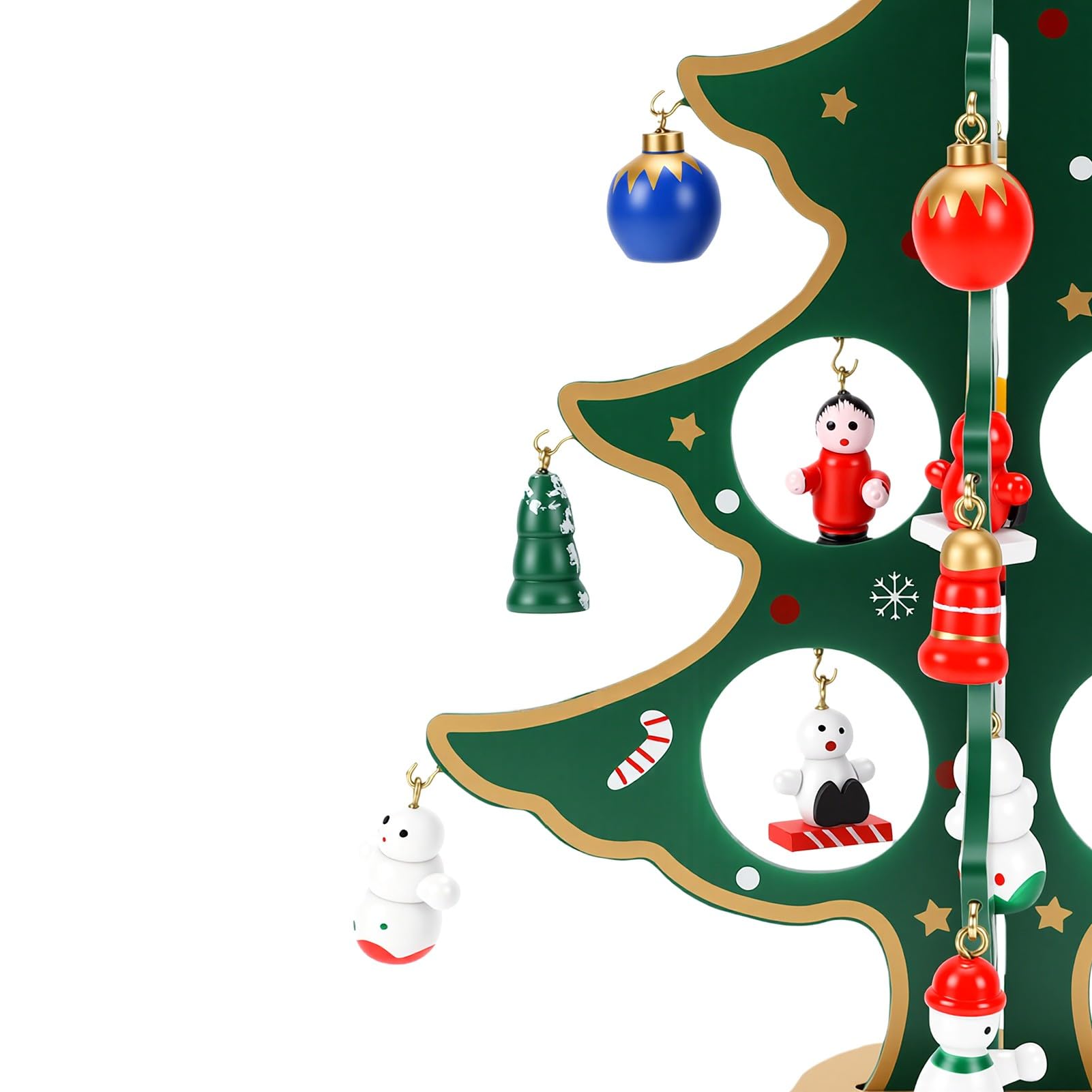 Albero di Natale in legno, kit fai da te, decorazione da tavolo con