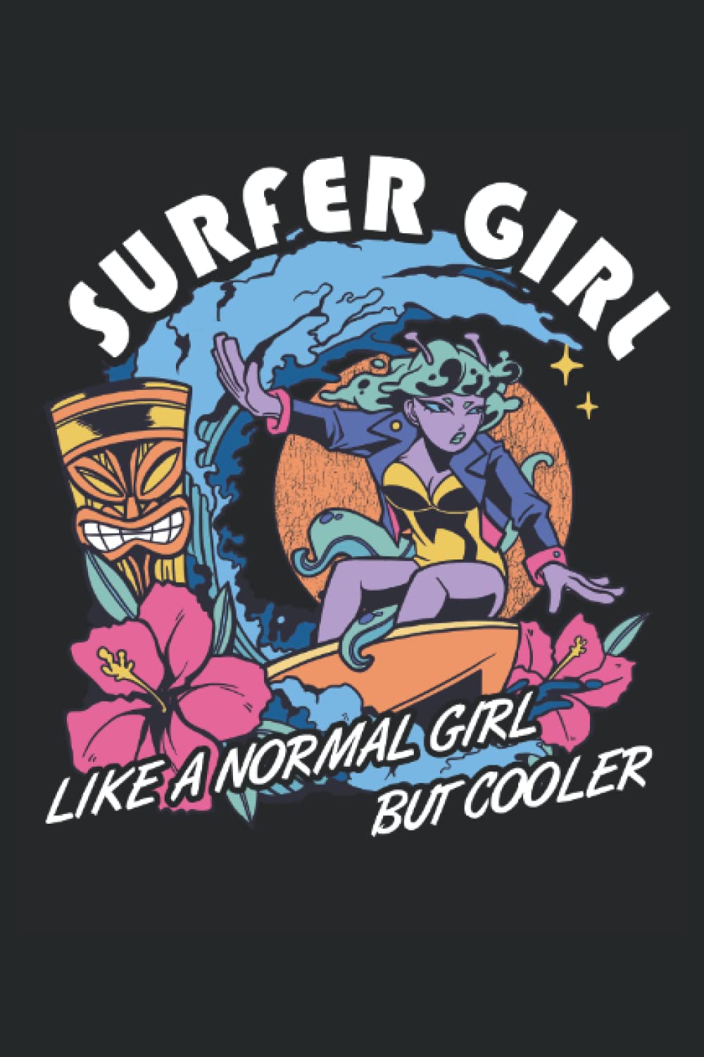 Surfer Girl - Notebook for Surfers: DIN A5 (6x9) notebook for surfers and surfboard owners with 120 lined pages and days of the week for the diary