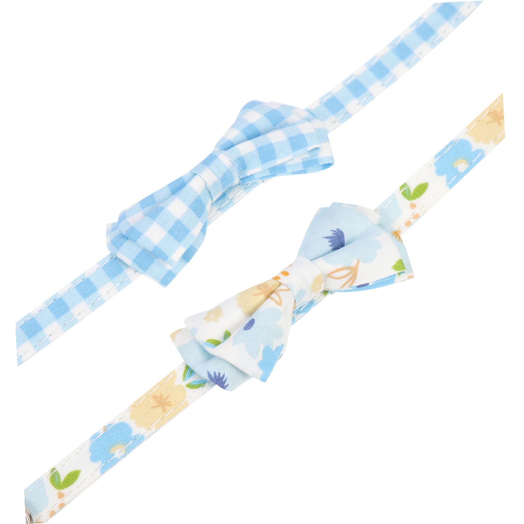 Mipcase 8pièces Collier pour Chat Ajustable De Colliers Décoratifs Floral avec Nœud Et Clochette Accessoire pour Animaux De Compagnie Confortable Et Sécure