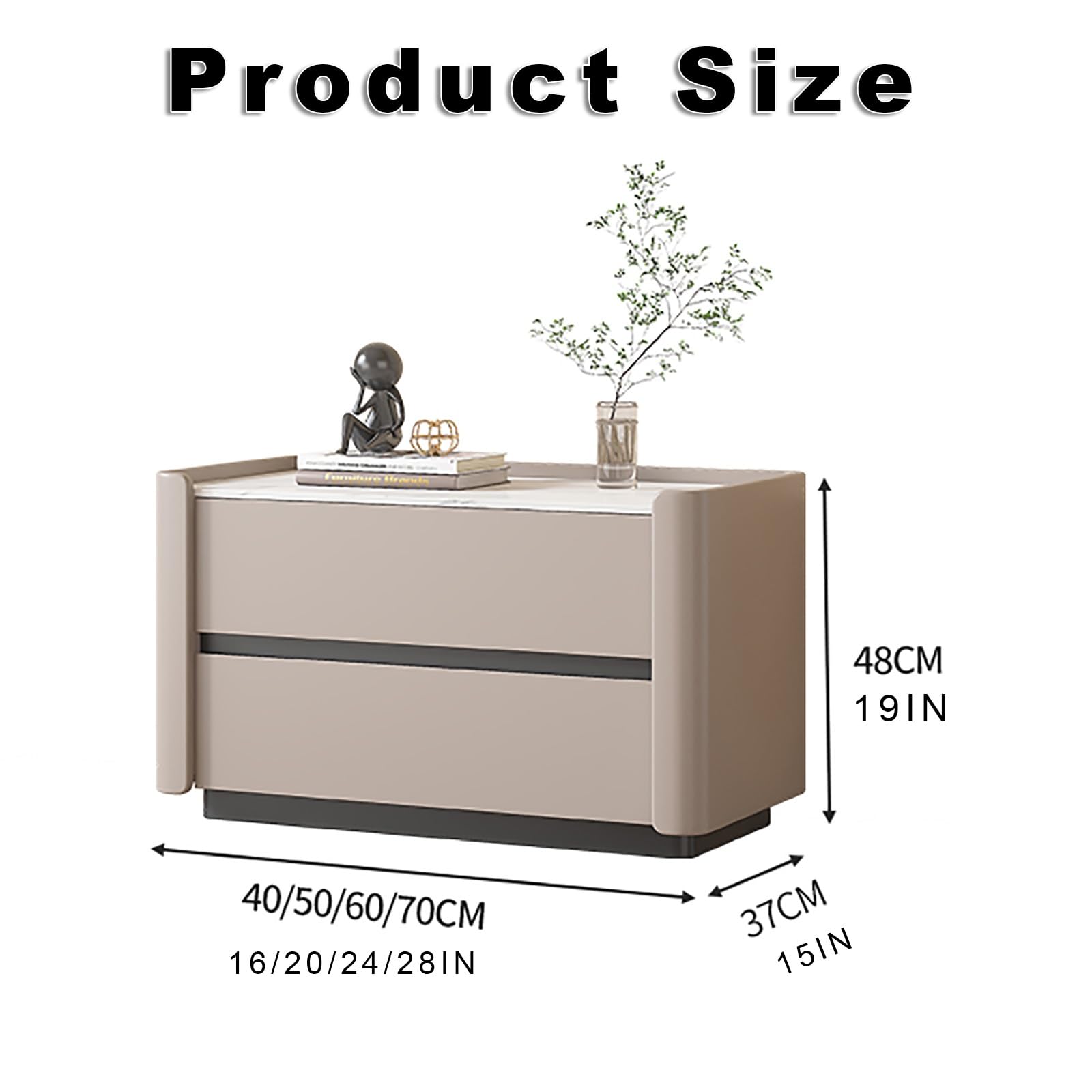 Amazon.com: oocco Wood nightstand, black side table, Side Table