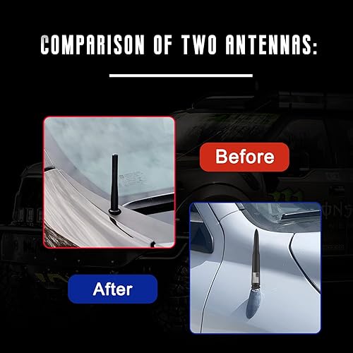 Miniatura 3 de Antena de bala para camión con bandera de Estados Unidos con tapas de vástago de válvula, accesorios para camiones y automóviles (negro mate),