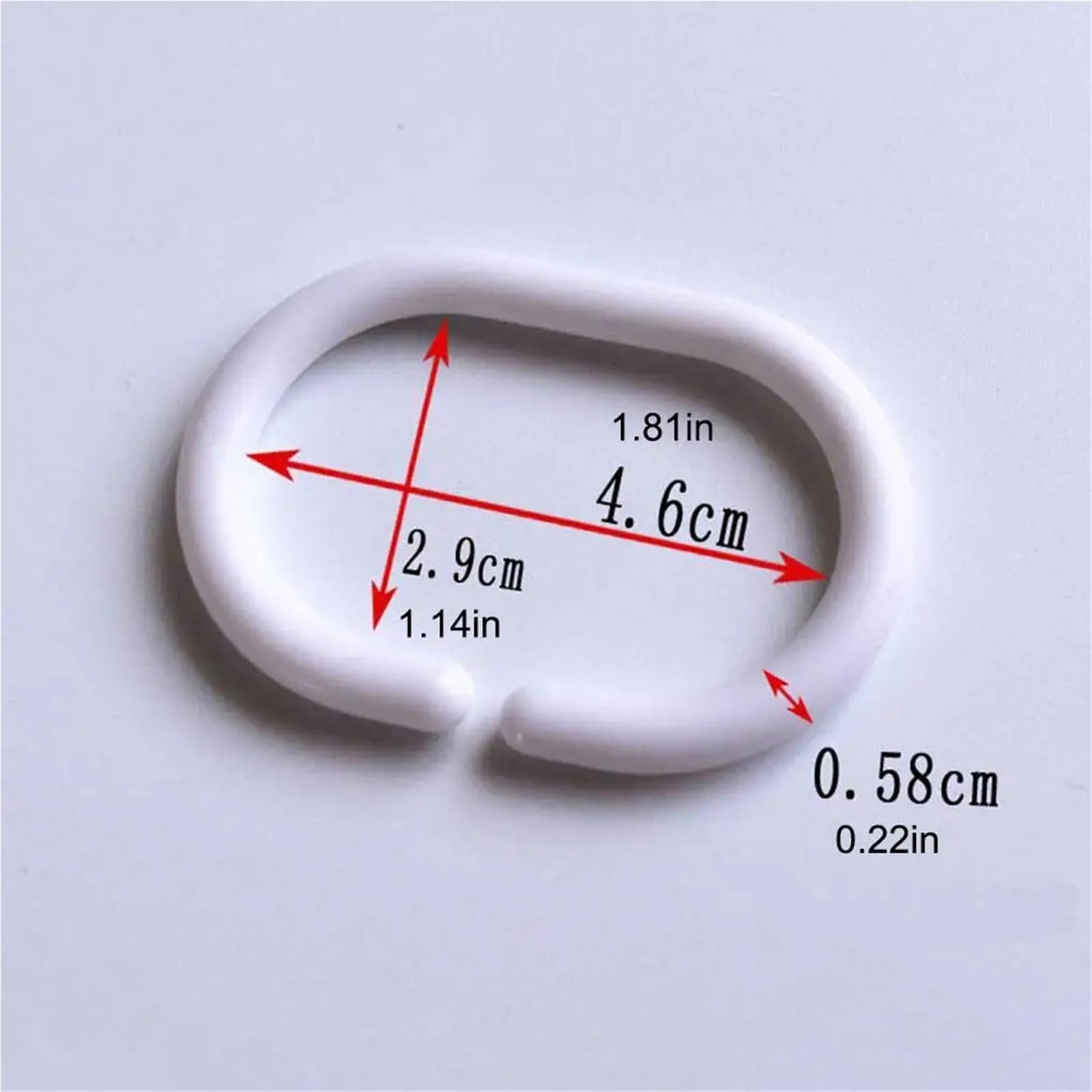Anneaux de rideaux, Anneaux de rideau 240 pièces en plastique C Type douche crochet cintre bain drapé boucle Clip glisse