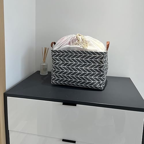 Miniatura 5 de CLOCOR Cesta de almacenamiento rectangular de unicornio, contenedor de almacenamiento plegable con bonito patrón, caja de almacenamiento de