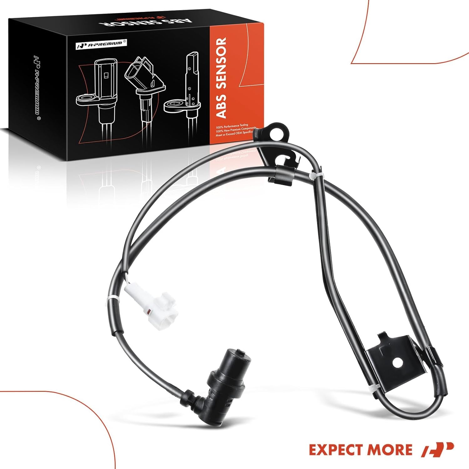 A-Premium Front Left ABS Wheel Speed Sensor Compatible with Toyota Prius 2004 2005 2006 2007 2008 2009, L4 1.5L [Electric/Gas] Front Driver Side, Replace# 8954347020