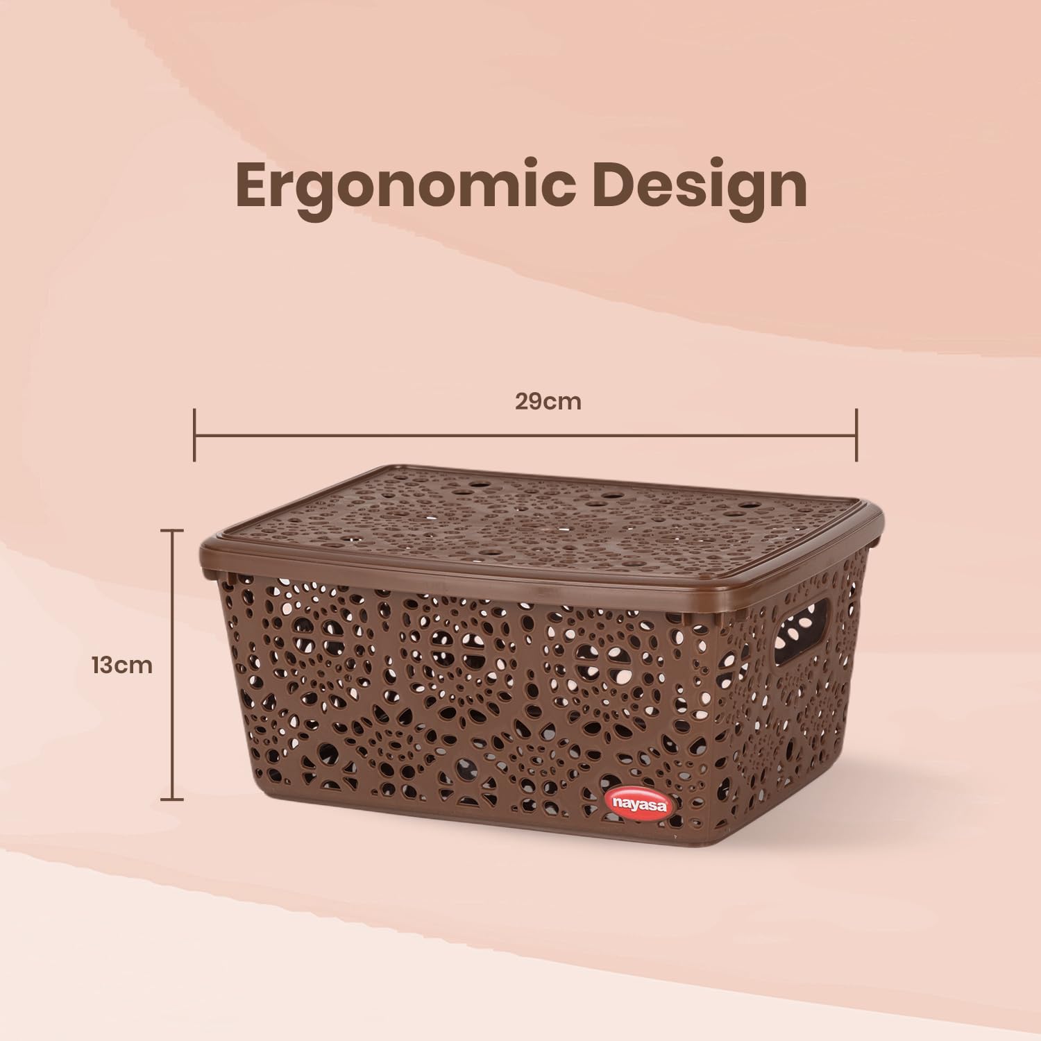 Amazon.com: Nayasa Flower Storage Plastic Basket Medium (29 cm X