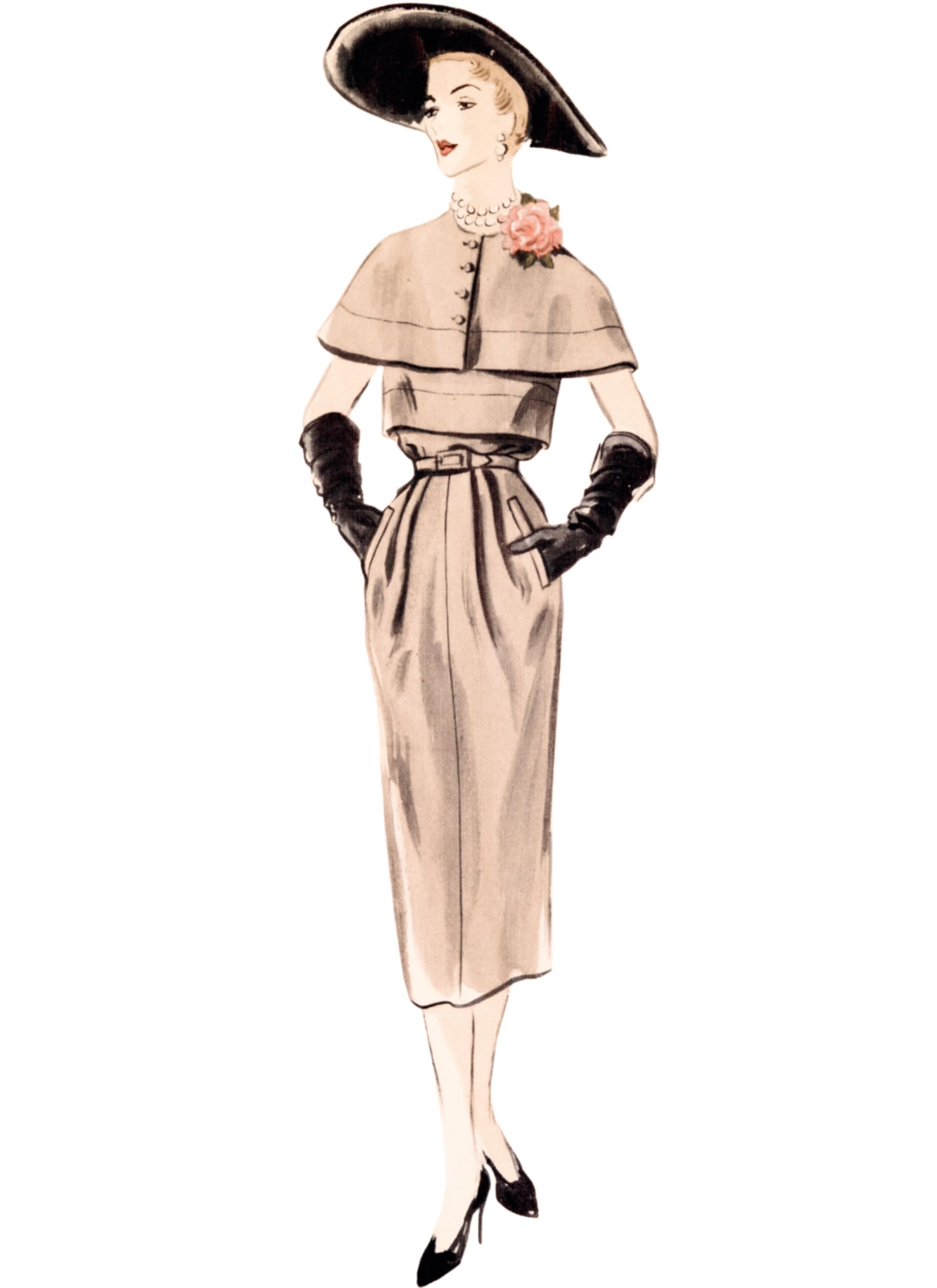 Vogue V1964B5 Misses' Dress and Capelet B5 (8-10-12-14-16), Multicolour - Image 4