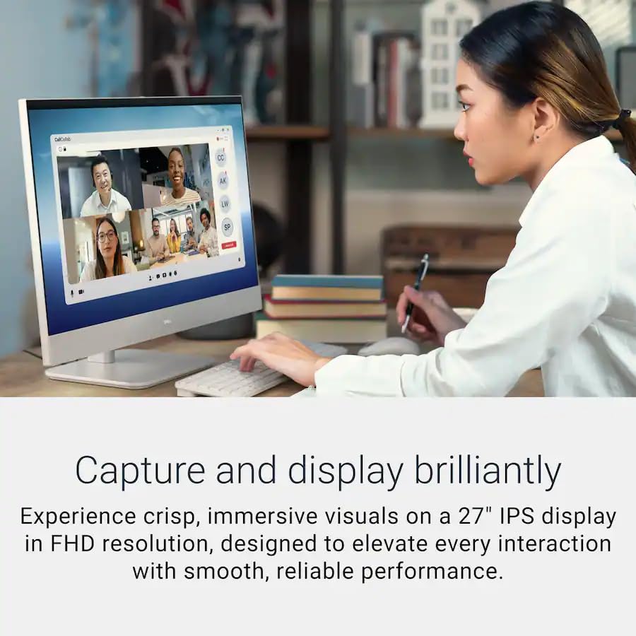Image of Dell 27 Inch Touchscreen All-in-One Business Desktop PC, Intel Ultra 7 355, 32 GB DDR5, 1 TB SSD, 27 inch FHD IPS Display, Copilot+ PC, Dolby Atmos, Comfortview Plus, Wi-Fi 7, 1080p Wecam, Windows 11 Pro