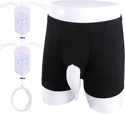 Miniatura 11 de Bolsa de orina portátil para incontinencia para hombres, bolsa portátil reutilizable para recolección de orina con catéter urinario, bolsa de orina