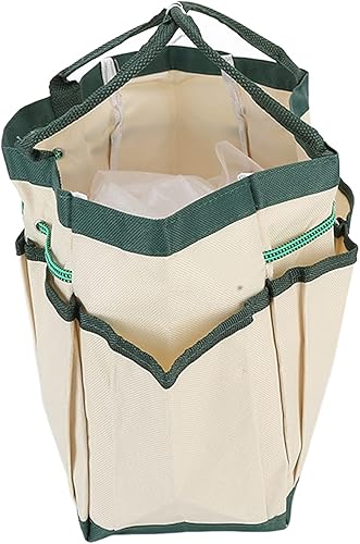 Miniatura 8 de MSUIINT Bolsa de mano de jardín de una sola capa, bolsa de almacenamiento de alta capacidad, herramientas de poda de jardinería, bolsa de tela