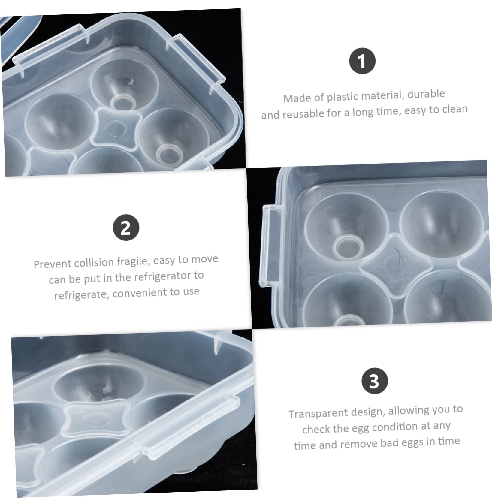 Mobestech 3 Vaschette Portauova Per Frigo – Contenitore Impilabile Salvaspazio