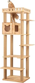 Wooden Cat Tree For Large Cats Picks collage image 3