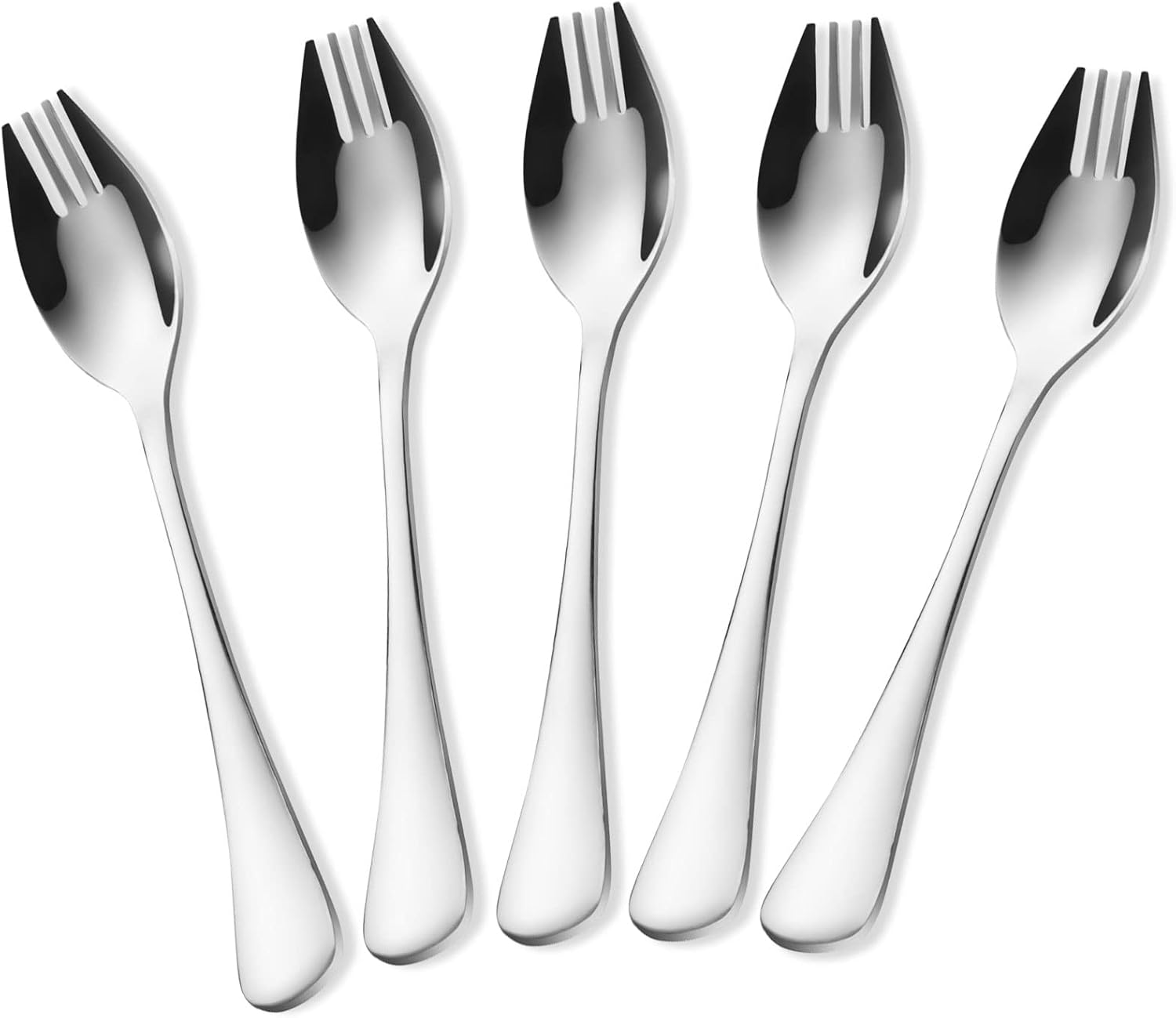 5Pcs Spoon Fork in One Spork Stainless Steel Sporks Fork 2 in 1 Spoon