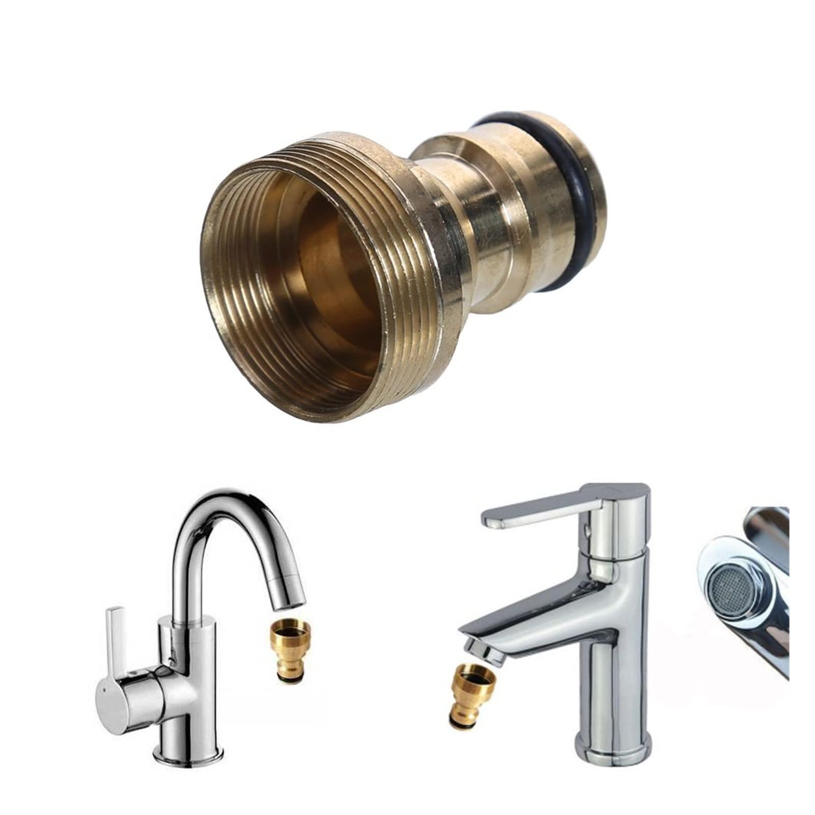 Conector rápido para grifo de tubería de riego de jardín, utensilios de cocina, adaptadores universales para grifo, conector de grifo de cocina, adaptador de manguera mezcladora, adaptador de grifo