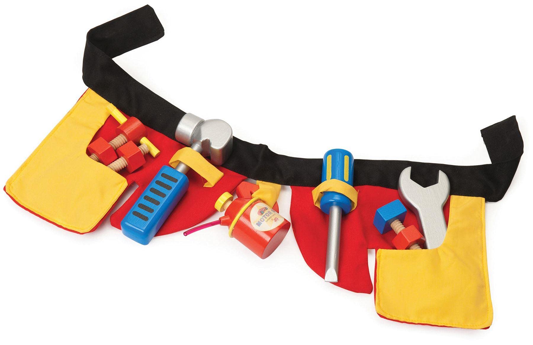 Le Toy Van My Handy Wooden Toolbelt Play Set including Screwdriver, Hammer, Nuts & Bolts And Squeezy Oil Can Role Play