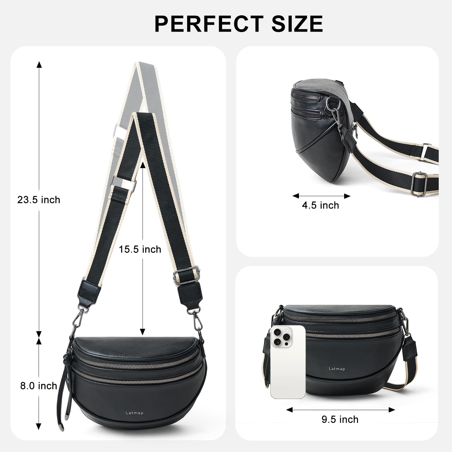 Crossbody Sling Bags For Women Bum Purses Handbags Go Free Cross Body Fanny Packs For Woman Mon Shoulder Bag Gifts Black