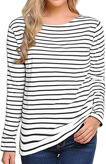 Black and white long sleeve blouse Clearance