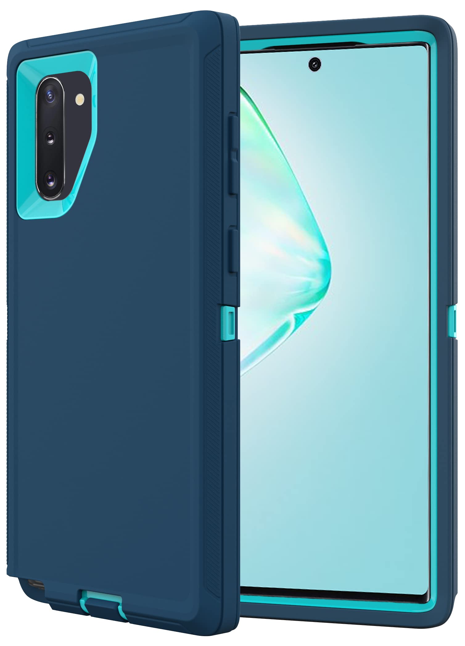 for Samsung Galaxy Note 10 Plus Case,Shockproof Dropproof Galaxy Note 10 Plus Case,Heavy Duty Protective for Samsung Note 10 Plus Case 6.8 Inch(Turquoise)