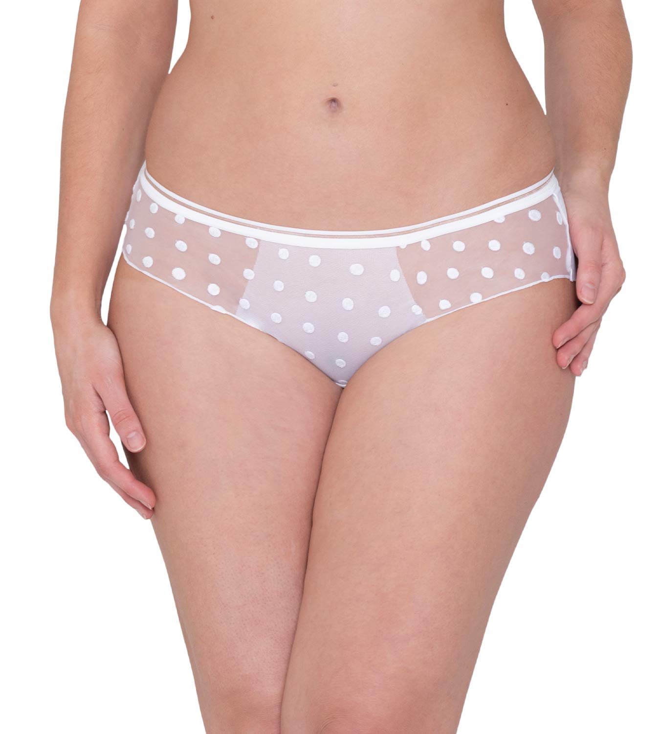 Curvy Kate Women's Top Spot Polka Dot Boy Shorts, White (White White), 20 (Manufacturer Size: 20)