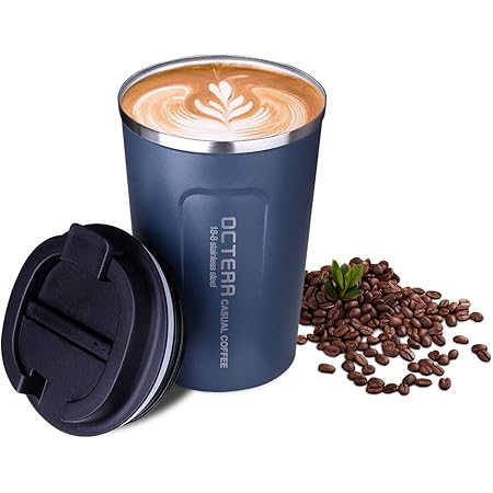 Amazon Co Jp Octerr マグカップ 保温 コーヒーカップ コンビニカップ 携帯マグ 保冷 タンブラー 真空断熱 ステンレス製 蓋付き 持ち運び 直接ドリップ プレゼントに ネイビー ホーム キッチン