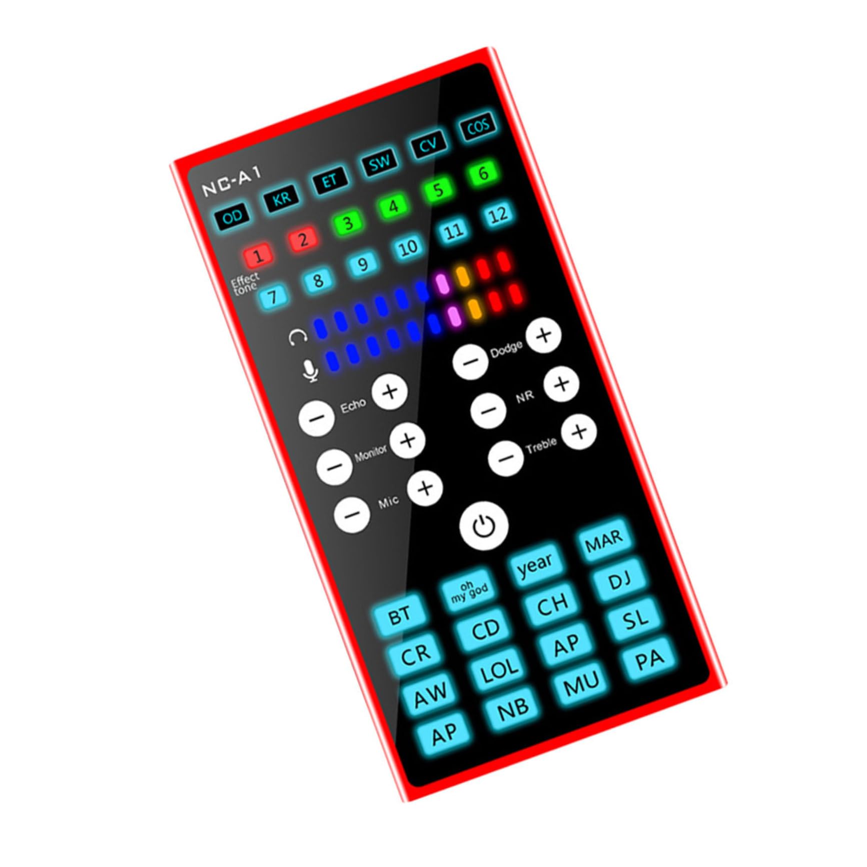 jojofuny Cambia Voce Per Scheda Audio Per Streaming Live Mixaggio Di Schede Audio Esterne Strumento Di Modifica Della Voce Del Computer Per La Riduzione Del Rumore Riverbero