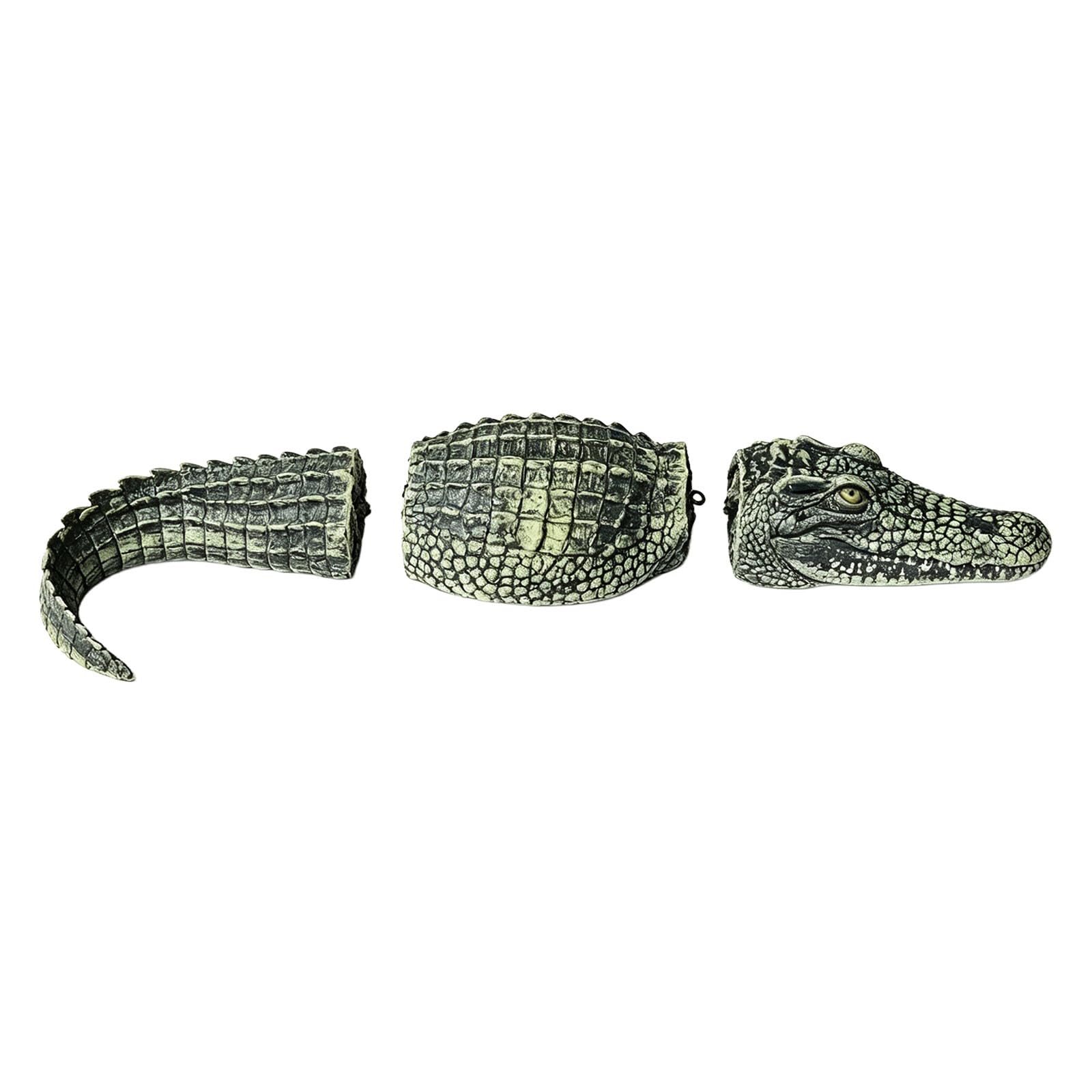 Nucelit Weatherproof Crocodilian Statue Floating Reptiles Decors Pool Float for Pond Landscaping Backyard Water Garden Outdoor Pond Animal Figurine