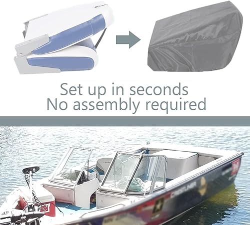Miniatura 6 de Funda de asiento plegable para barco, protector de asiento plegable marino impermeable, material de lona 420D resistente, resistente a la intemperie