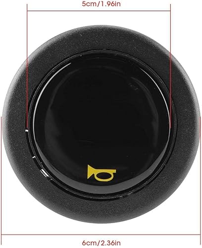 Miniatura 6 de Fydun Cubierta del altavoz del volante modificado para automóvil, botón de bocina, botón de altavoz estándar ilimitado, botón universal modificado