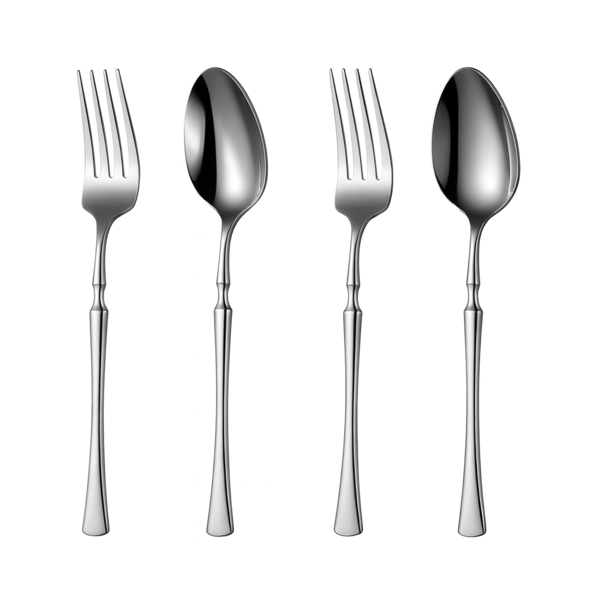 Korean Flatware Set - 4 Piece Stainless Steel -8