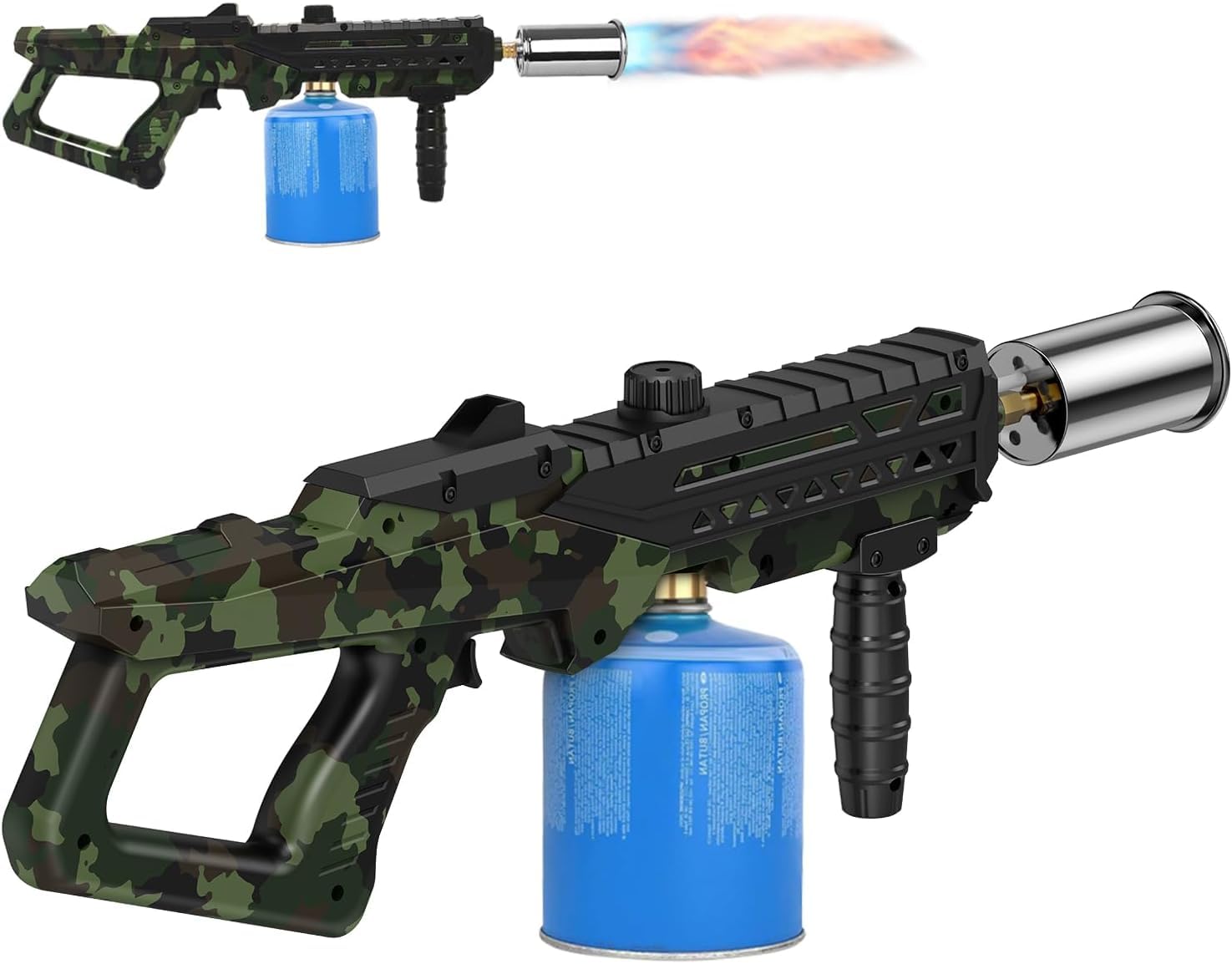 Sondiko Hochleistungs-Koch-Propanbrenner, Küchenbrenner & Lagerfeuer-Anzünder, Verstellbarer Brenner zum Anbraten von Steak, Grillen, Schweißen (Propantank nicht im Lieferumfang)