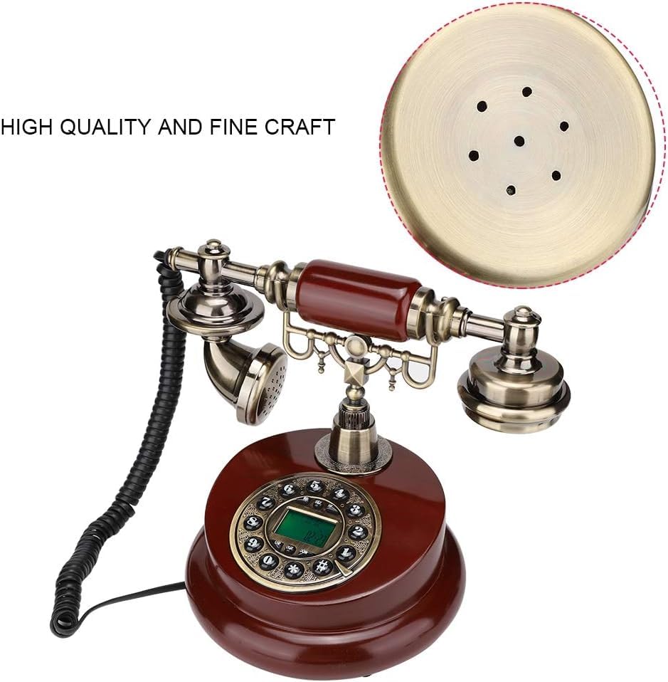 Image of Scizor Home Office Decor Landlines Fashion Creative Antique European Pastoral Retro Wired Phone, Nostalgic Style, Rotary Dial, with Resin Body, Used for Office Home Living Room Telephone Line (SC-05)
